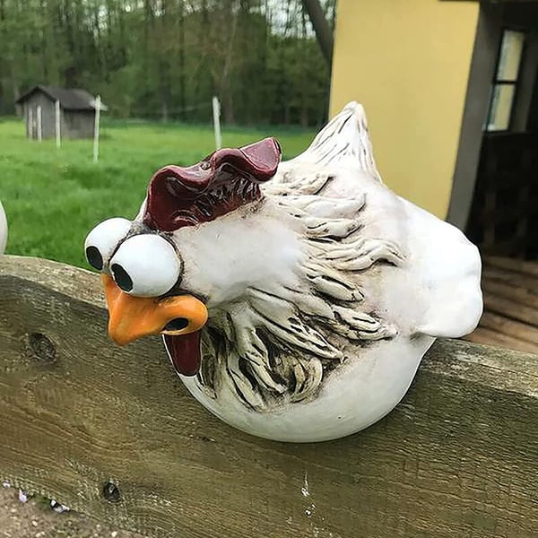 🏡🐔 Lustige Hühner Gartenzaun Dekoration: Bringen Sie Freude in Ihren Garten! 🐔🏡